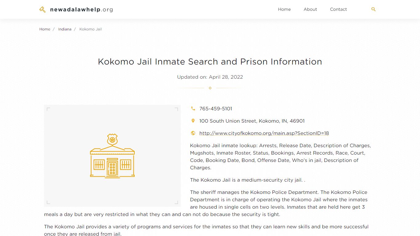 Kokomo Jail Inmate Search, Visitation, Phone no. & Mailing ...